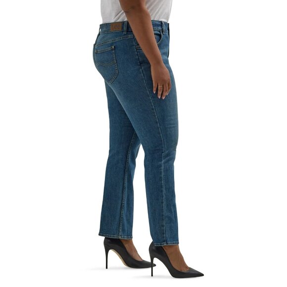 Lee Women's Plus Bootcut Jean, Size 18W(Long), Mid-Rise, Regular Fit, Blue - Picture 4 of 6